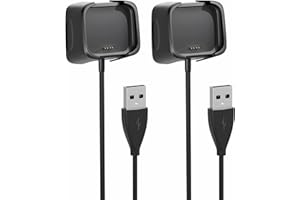 Dismau 2Pack Charger for Fitbit Versa 2, Replacement Charging Cable