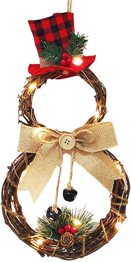 Greenwish Christmas Front Door Wreath Xmas Wreath Decor With