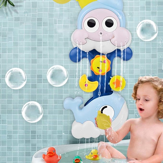 Rb Baby Bath Shower Head Cute Whale Spout Baby Bath Spray Toys With Sucker For Newborn Babies In Tub Or Sink Amazon Co Uk Toys Games