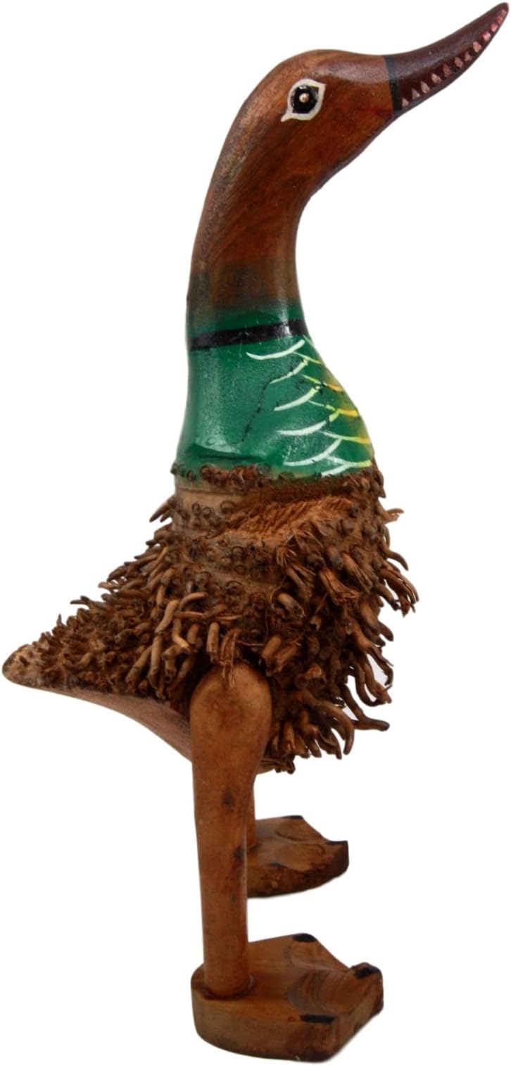 Hand Made Wood Artisans "Bebek Akar" Duck Tree Root Art Decorative Figurine 10"H