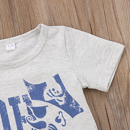 Baby Boys' 2-Piece Outfit Set Tee and Shorts (Grey 2, 4T) - Thumbnail 6