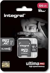 Integral 64GB MicroSDXC Card Class 10 U1 90MB/s UltimaPro with Adapter view 2