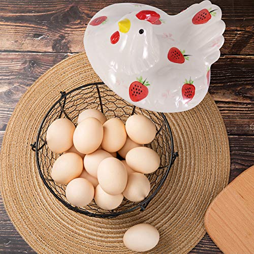 Egg Baskets for Fresh Eggs, Ceramic Chicken fresh Egg Baskets holders