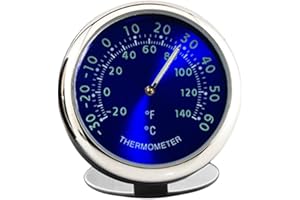 idain Car Dashboard Thermometer - Mini Vehicle Thermometer Decoration Air Vent Cilp