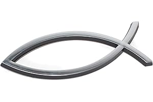 Harbor House Large Silver Christian Fish Auto Emblem