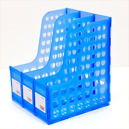 DivineXt Multifunction Plastic 3 Section Storage Hanger Divider File Paper Magazine Rack Holder Desktop Book Bookshelf