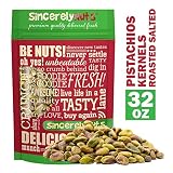 Sincerely Nuts Pistachios Roasted and Salted Kernels (Meats) No Shell - 2 Lb. Bag - | Healthy Snack Food | Great for Cooking | Source of Fiber & Protein | Gourmet Flavor | Vegan, Kosher & Gluten Free