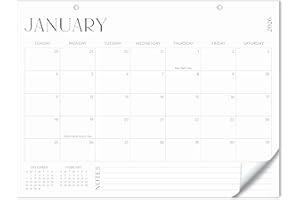 ZICOTO Aesthetic 2026 Desk Calendar - Runs From June 2025 Until December 2026 - Large Minimalistic Office Desktop/Wall 2025-2026 Calendar 16"x12" for Easy Organizing