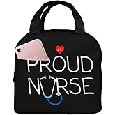 ZBDSKLEX Nurse Theme Lunch Bag for Women Insulated Tote Bag Reusable Cooler Lunch Box for Work Picnic Travel, One Size