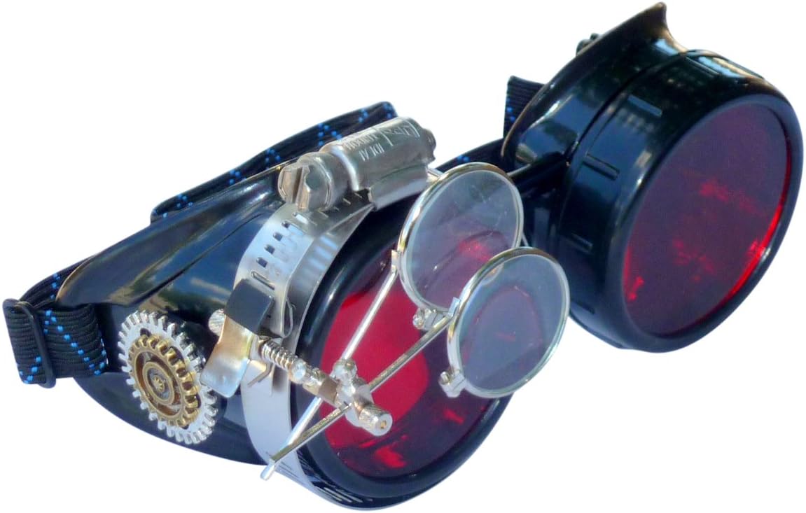 Steampunk Goggles Victorian Novelty Glasses BBB Red1