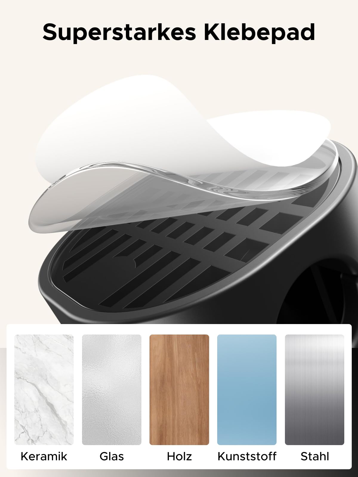 UGREEN 6 Stück Kabelhalter Kabelclips, Magnetische Selbstklebende Kabel Organizer, Einhandbedienung, Kabelmanagement für USB Ladekabel Netzkabel Audiokabel, Kompatibel mit Kabel bis zu 7,5 mm 6