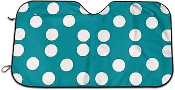 ~ Parasol para parabrisas de coche con lunares bonitos en verde azulado