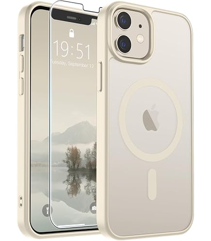 Amazon.com: JETech Magnetic Matte Case for iPhone 12 mini, White