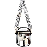 Fibrdoo Clear Crossbody Purse Bag, Clear Bag Stadium Approved with Front Pocket for Concerts Sports Festivals