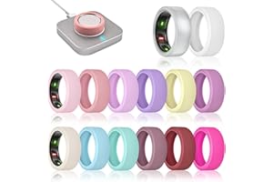 sylacor 14 Pack Ring Cover Compatible with Oura Ring Gen 4/Gen 3 Horizon/Gen 3 Heritage, Ultra-Thin Anti-Scratch Silicone Ring Case for Women Men, Support Charging with Cover on