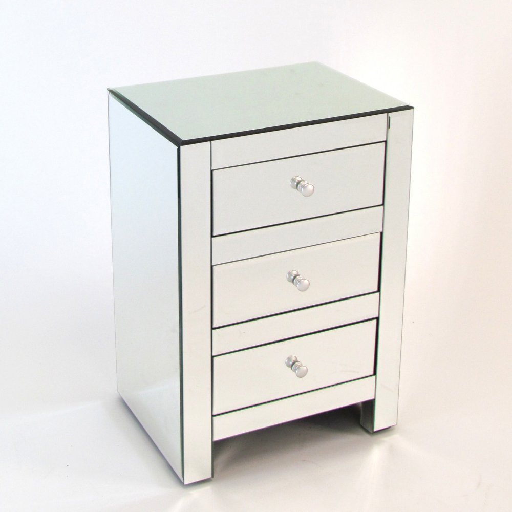 Beveled Mirror Chest Of 3 Drawers Amazon.co.uk Kitchen & Home