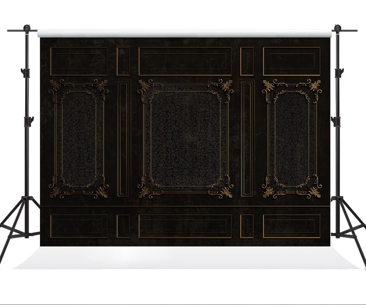 Photo 1 of Kate 10×6.5ft Black Vintage Backdrop Photography Interior Abstract Background Photo Studio Props for Photographer Pictures Video