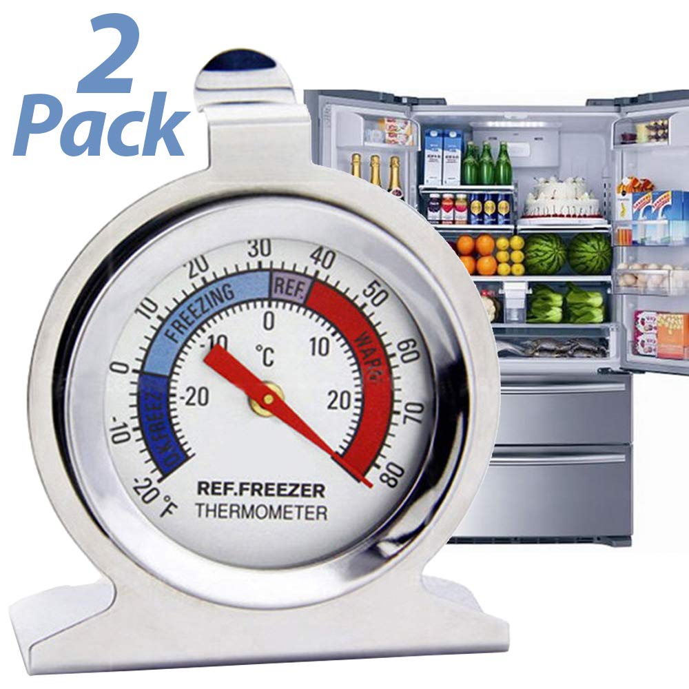ISKM termómetros de refrigerador con dial grande de acero ...