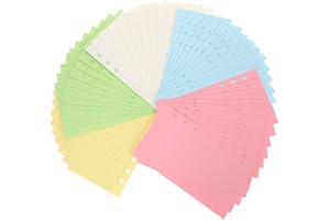 SEWACC 100pcs A6 Loose Leaf Paper Refill 6-Hole Blank Binder Refill Sheets for Planner Journal Notepad