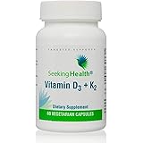 Vitamin D3 + K2 | 5000 IU of D3 (as cholecalciferol) for Optimal Calcium Absorption | 100 mcg of K2 (as menaquinone-7) for Ci