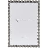 Lawrence Frames Metal Frame, Rope Design, Brushed Nickel, 4x6