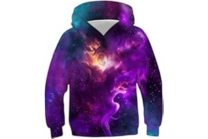 TUONROAD 6-16 Year Boys & Girls 3D Printed Fashion Pullover Sweatshirts Novelty Pattern Hoodies