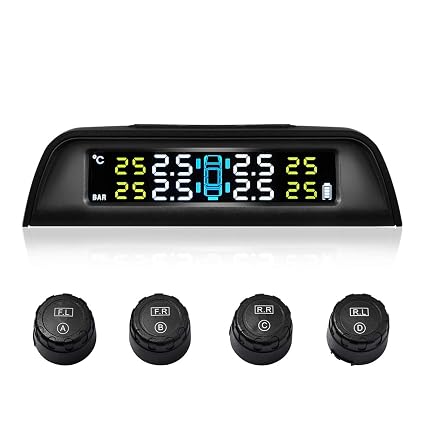 Favoto Tpms Car Tire Pressure Monitoring System Favoto Tpms Car Tire Pressure Monitoring System, Favoto Tpms Car Tire Pressure Monitoring System Solar Power Lcd Screen Universal With 4 External Tpms, Favoto Tpms Car Tire Pressure Monitoring System