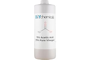 CHEMBOYS Industrial-Grade 75% Pure Acetic Acid by DIY Chemicals – Multipurpose Concentrated Vinegar for Rust Removal, Photographic Film Processing, Cleaning – Made in USA, Quart(33.8 fl oz)