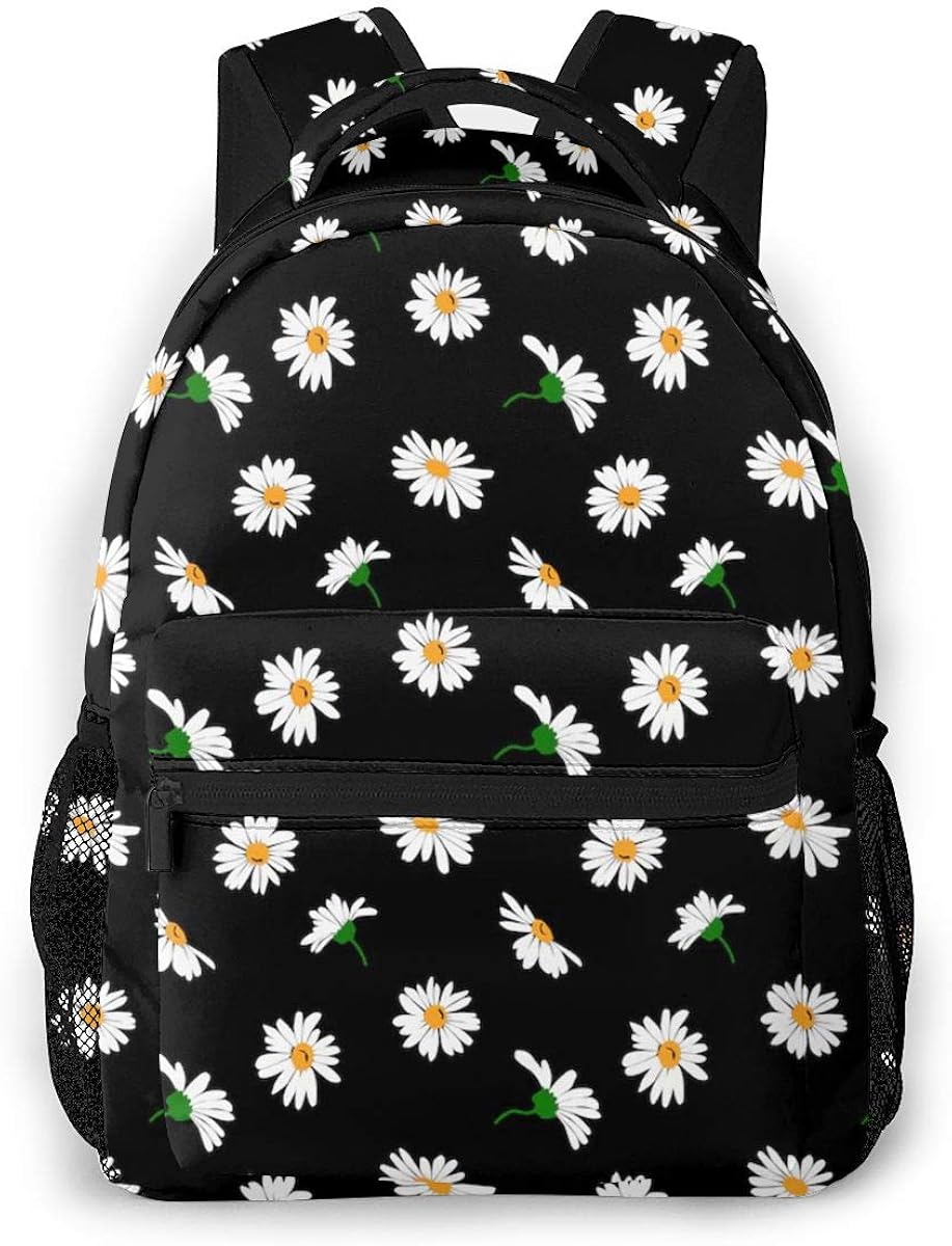 Daisy Flowers Backpack All Over Print Daypack Casual Travel Book Bag