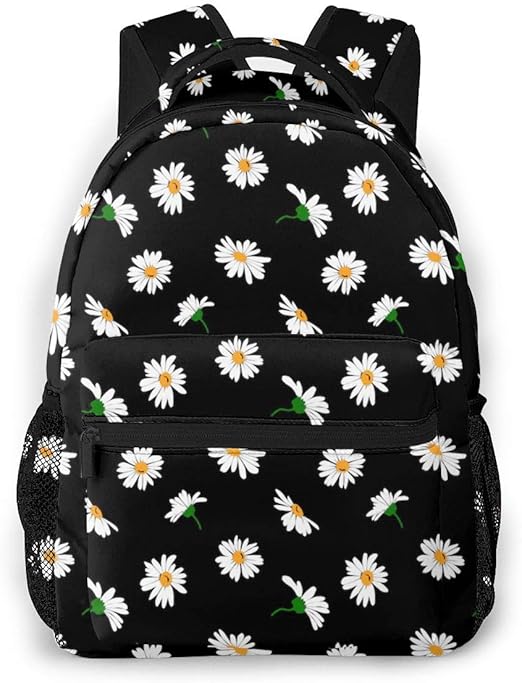 Daisy Flowers Backpack All Over Print Daypack Casual Travel Book Bag