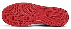 Big Kid's Jordan 1 Mid White/Gym Red-Black