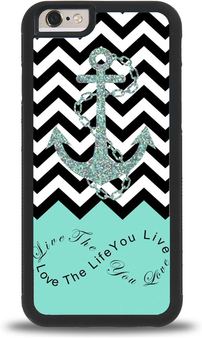 Amazon Com Iphone 7 Case Izercase Live The Life You Love Chevron Anchor For Apple Iphone 7 Turquoise
