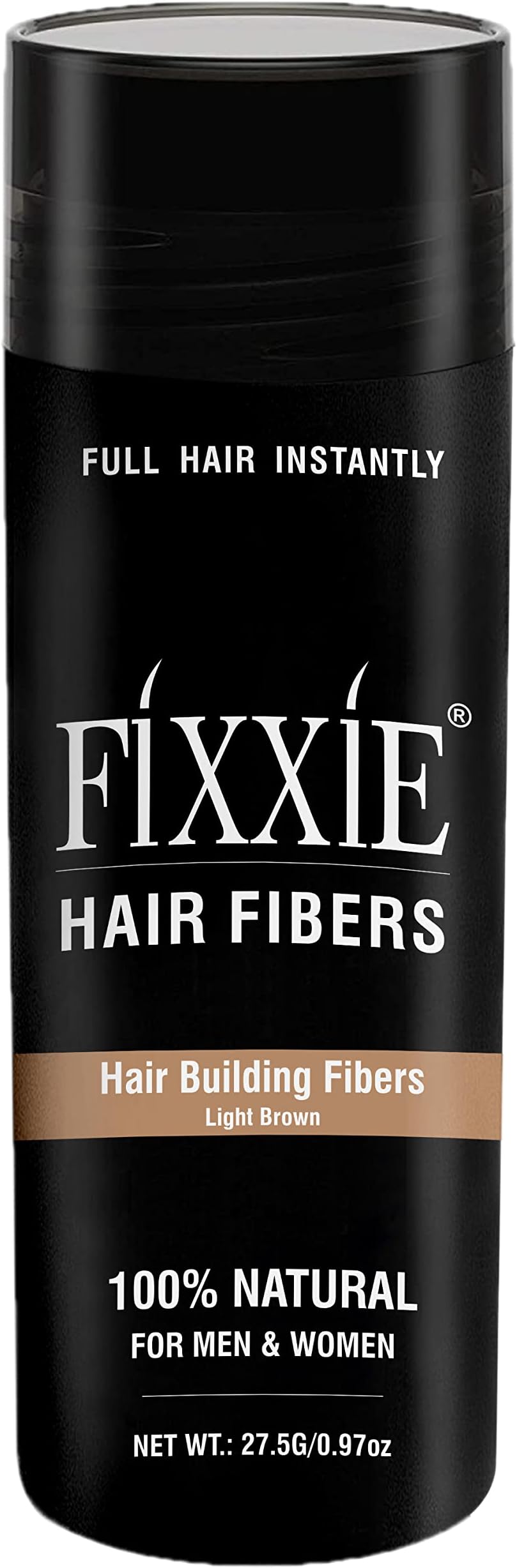 FIXXIE Hair Fibres Light Brown 27.5g Keratin Hair Fibers Thickener