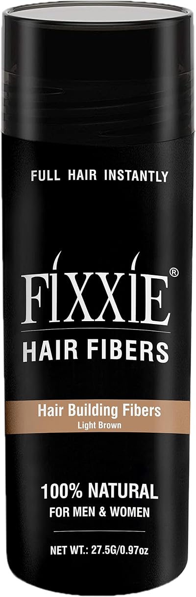 FIXXIE Hair Fibres Light Brown 27.5g Keratin Hair Fibers Thickener