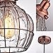 YUBOLE Vintage Pendant Light Kitchen Island Hanging Light Fixture Cracked Glass Shade Red Antique Copper