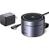 UGREEN Qi2 15W 3-in-1 Wireless Charger for iPhone 17/16/15/14/13/12 Series, Magnetic Foldable Charging Station for Apple Watch, AirPods, MagSafe Compatible Fast Charging Dock, Travel-Friendly Design