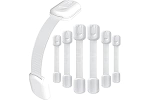 MAPLE ESSENTIALS Child Proof Baby Safety Locks For Cabinet Locks - Extra 3M Adhesive No Screws For Drawers, Cupboard, Closet,