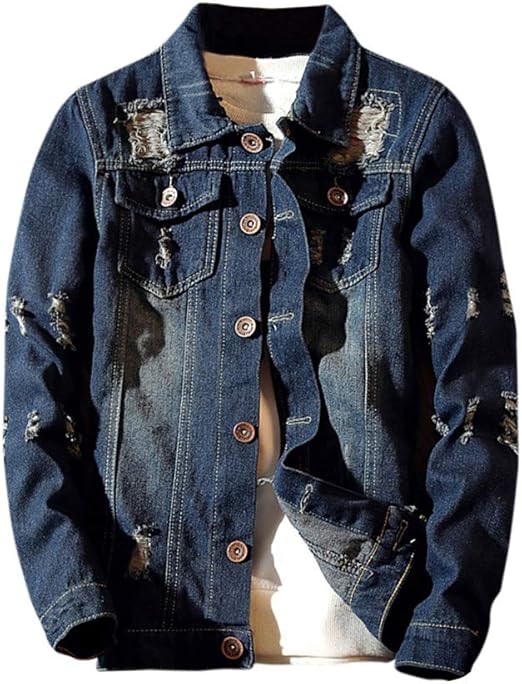 vintage long denim jacket
