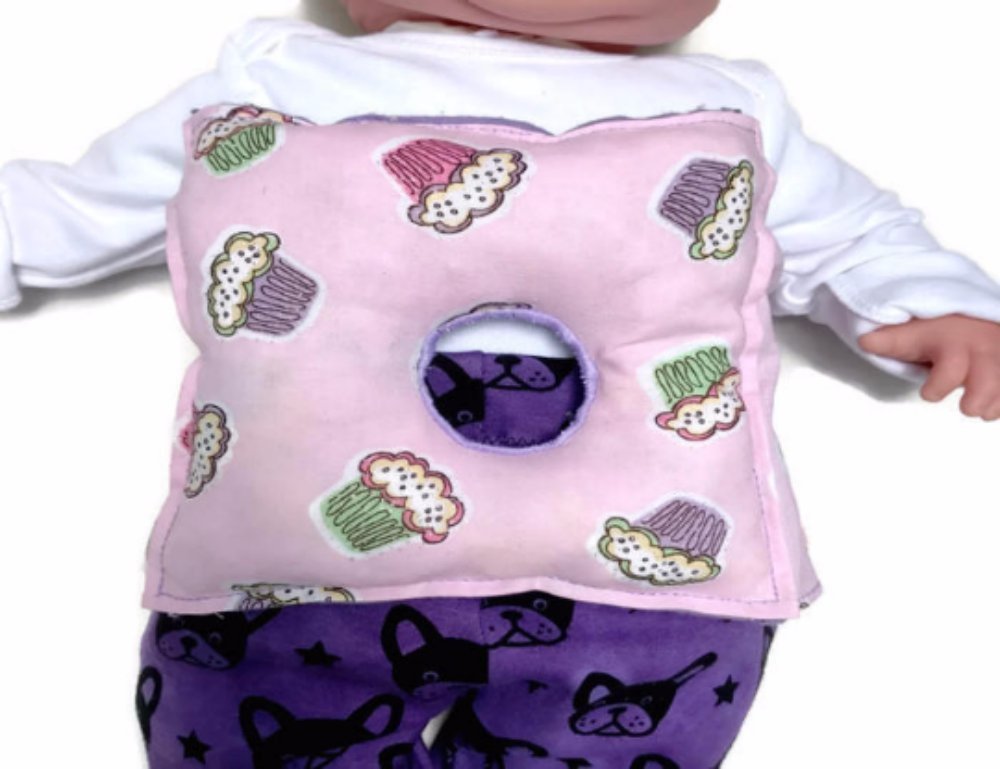 Gtube Pillow Belt for Infant Tummy Time Handmade