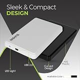 SUHSAI 500GB External Hard Drive 2.5" USB 2.0 Portable HDD Storage Mac/PC White view 4