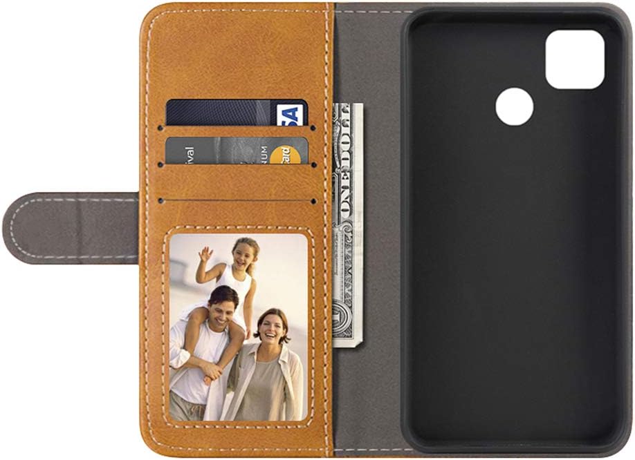 Amazon Com Tecno Pop 4 Case Leather Wallet Case With Cash Card Slots Soft Tpu Back Cover Magnet Flip Case For Tecno Pop 4