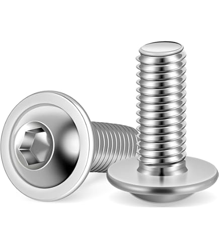 Fastenere M6-1.00 X 12mm Button Head Socket Cap Screws - Stainless Steel A2-70 (Qty 100) ISO 7380