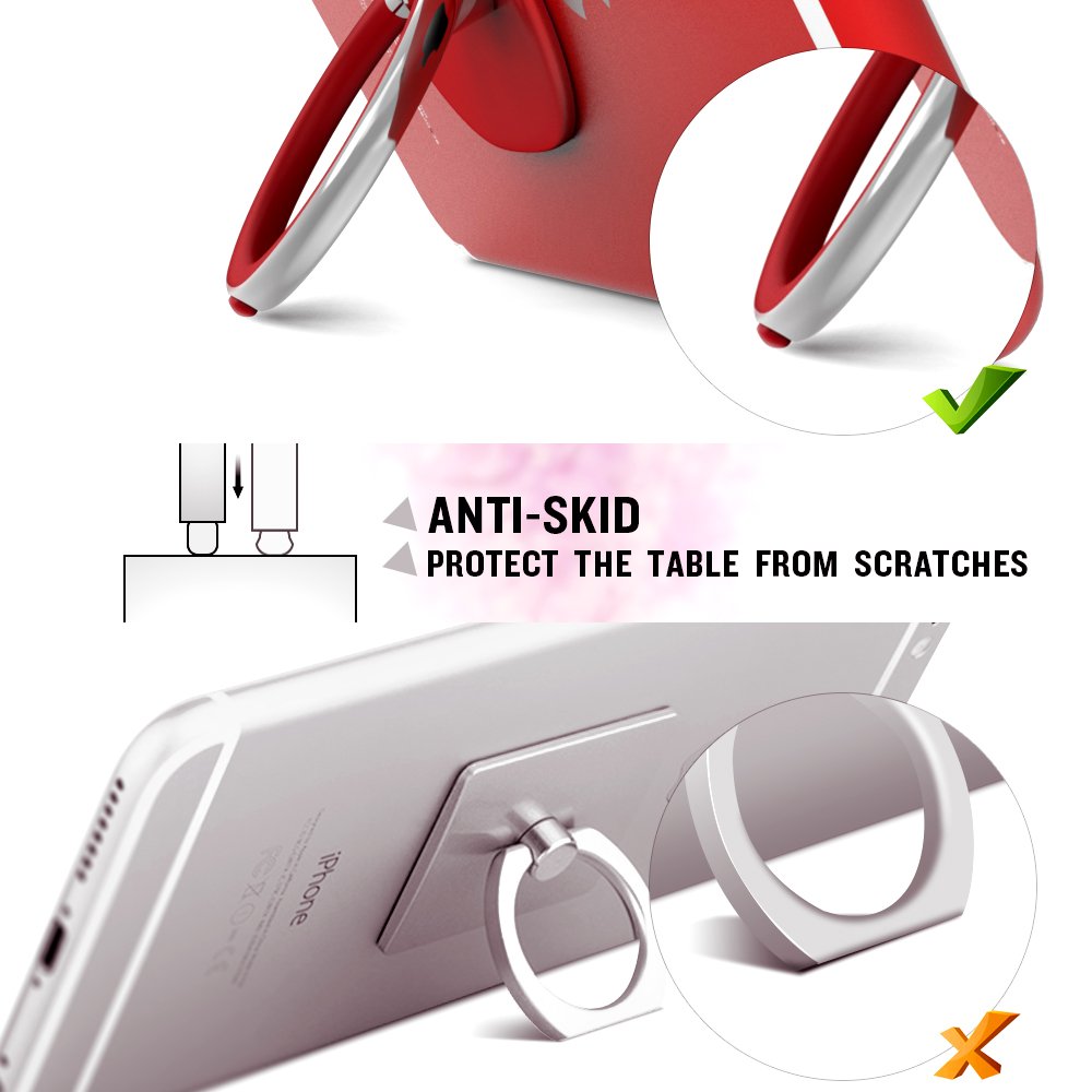 Cellphone Ring Stand Holder Adjustable Ring Bracket Kickstand Phone Hand Grip Smartphones Tablets Mobilephone Contain Magnetic Metal for Car Mount