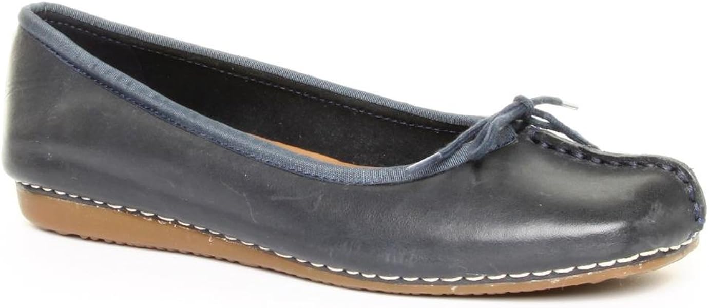 clarks ballerina freckle ice navy
