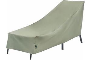 MODERN LEISURE Basics Patio Chaise Lounge Chair Cover - Weather-Resistant Fabric - Furniture Protection Perfect for Patio, Deck, and Porch - 76" L x 27" W x 30" H - Sage - 1-Pack - Modern Model