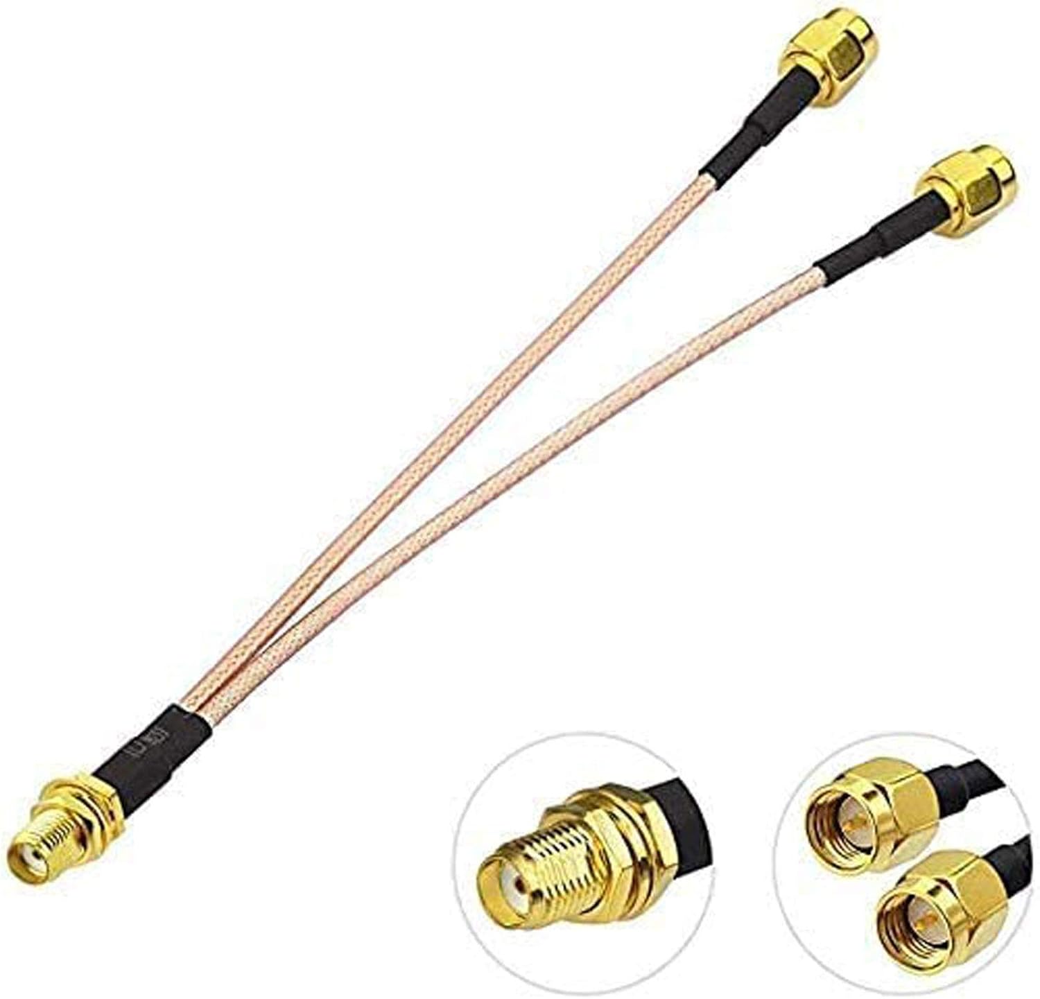 Bingfu 4G LTE Antenna Adapter Splitter Cable SMA Female to Dual SMA Male V-Shape Cable 15cm for 4G LTE Home Phone Router Gateway Modem MiFi Hotspot Router - Image 3