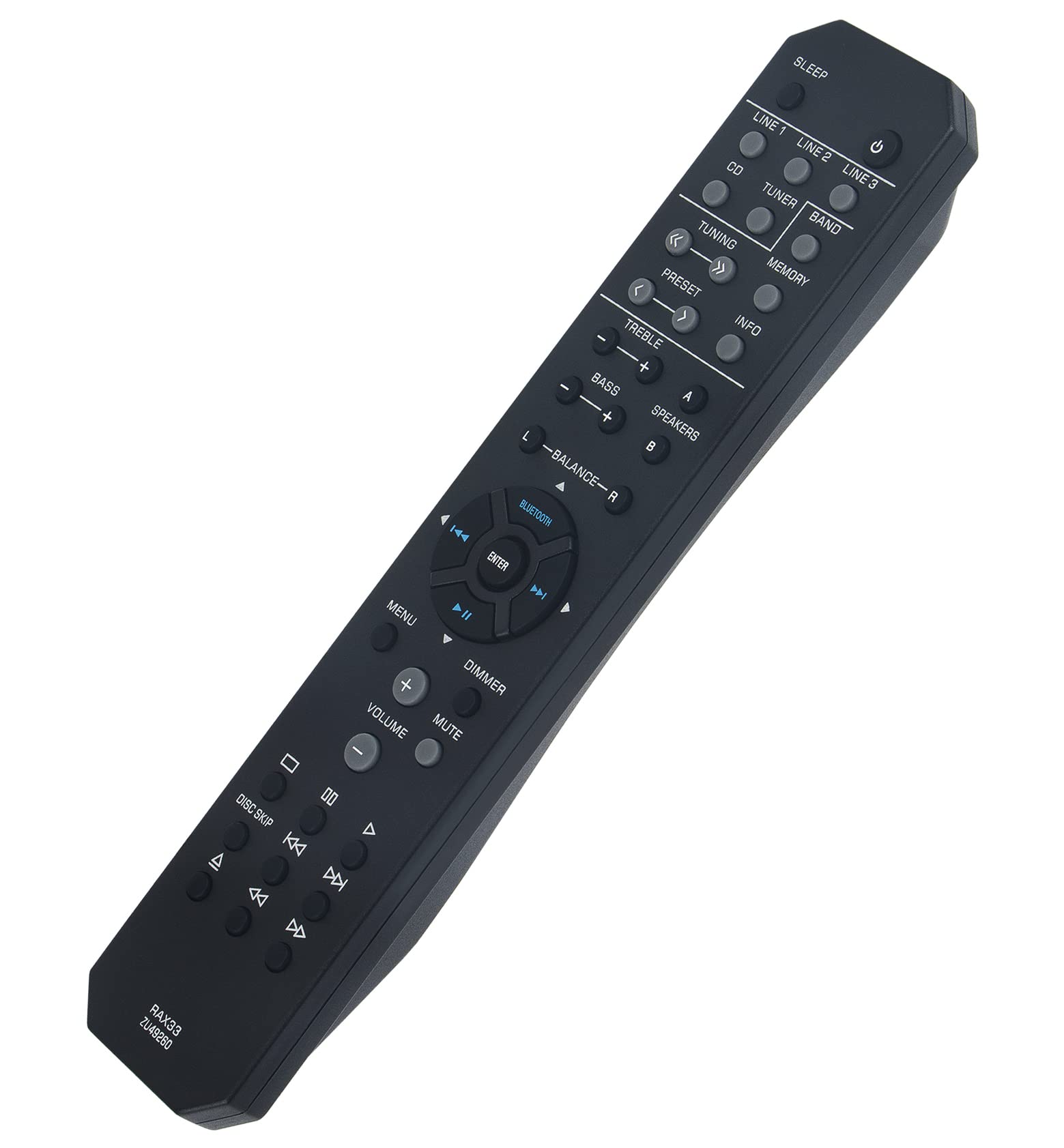 Replacement Remote Control RAX33 ZU49260 Fit for Yamaha Natural Sound Stereo Receiver R-S202