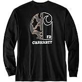 Carhartt Mens Flame Resistant Force Loose Fit Lightweight Long-Sleeve Camo C Graphic T-Shirt