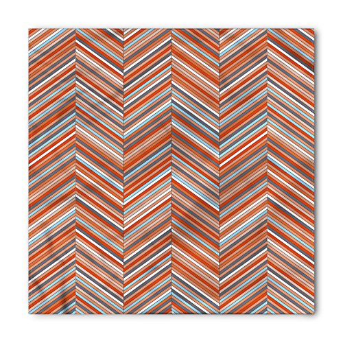 Lunarable Chevron Bandana, Thin Ornate Colorful Lines, Unisex Head and Neck Tie