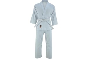 JAGUAR PRO GEAR Regular Middle Weight Karate Kimono Gi Uniforms 100% Cotton - Kids Adults Unisex - Belt Incdlued